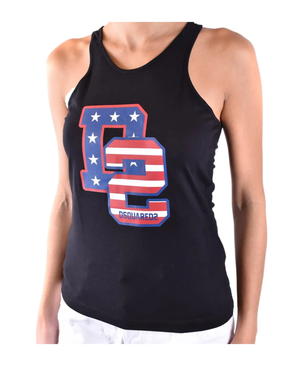 D2 Logo Printed Tank Top