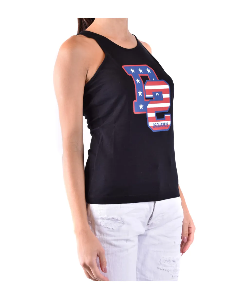 D2 Logo Printed Tank Top