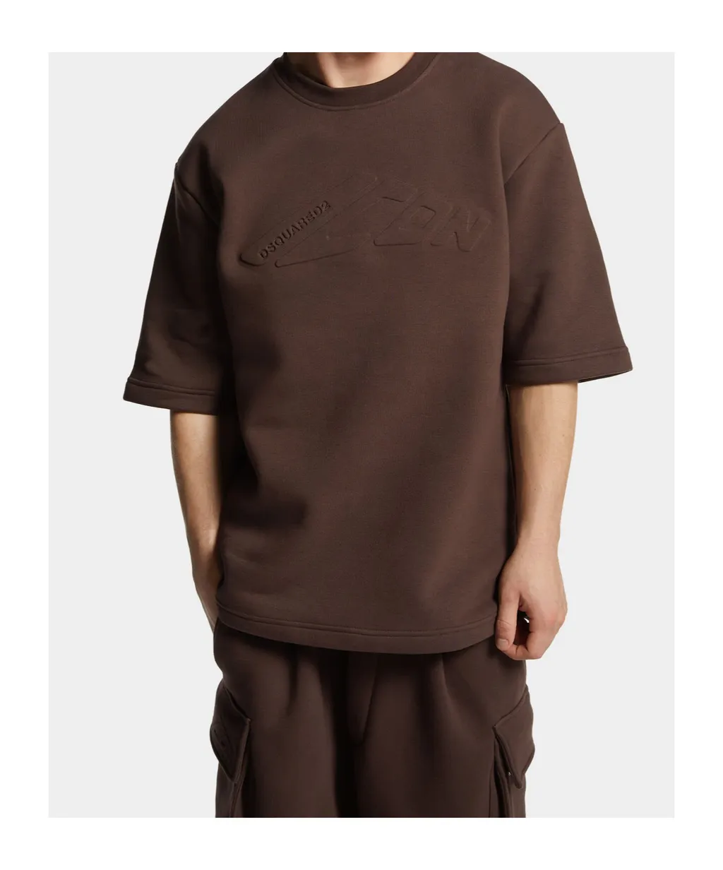 Icon Logo Embossed Crewneck T-Shirt