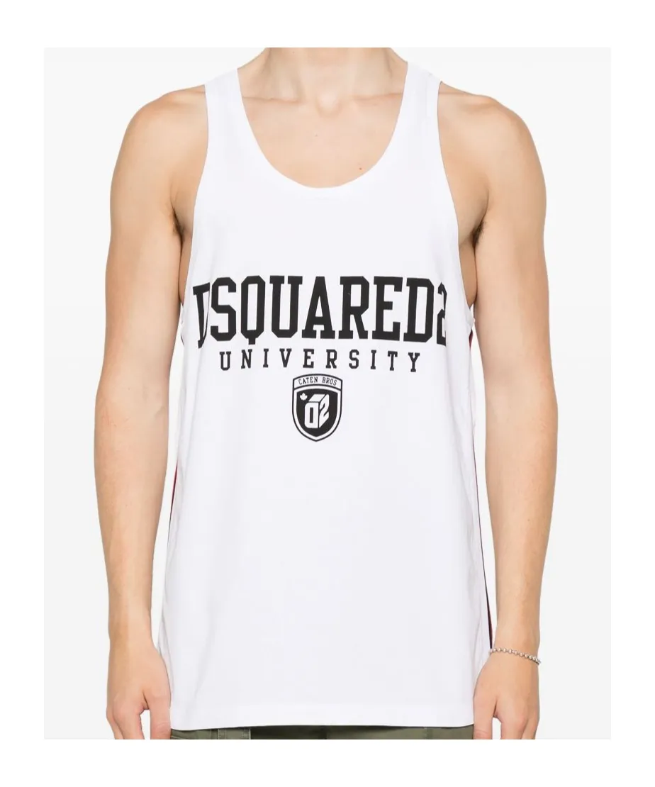 Logo-Printed Round Neck Tank Top