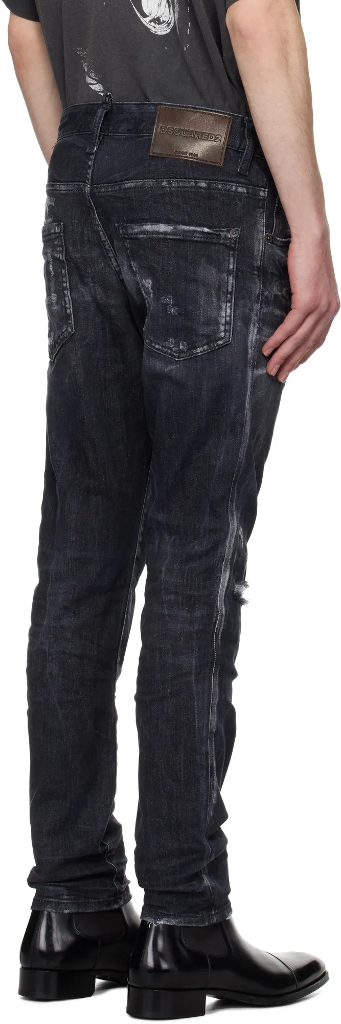 Distressed Slim Skater Jeans