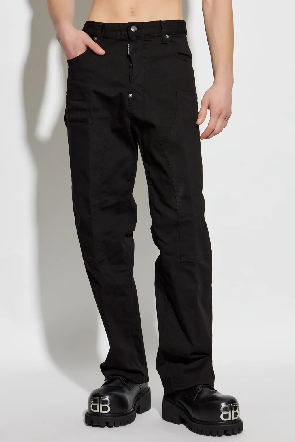 Straight-Leg Cargo Trousers