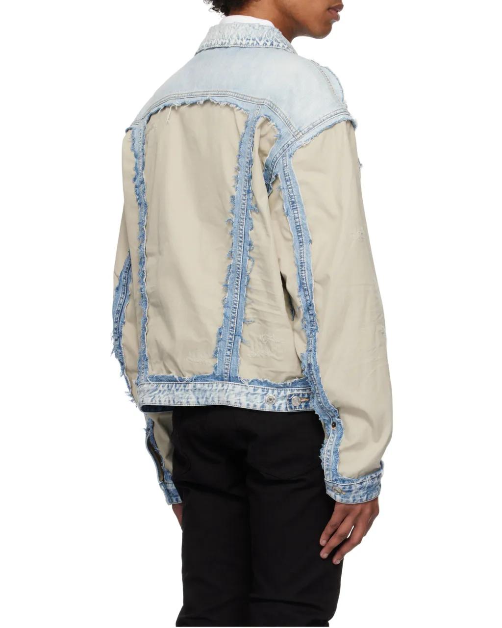Distressed Buttoned Denim Jacket