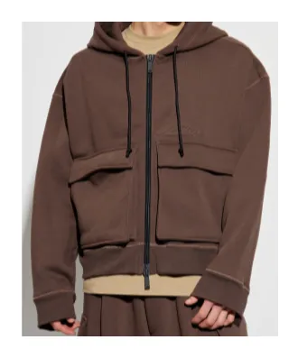 Logo Embossed Zipped Hoodie