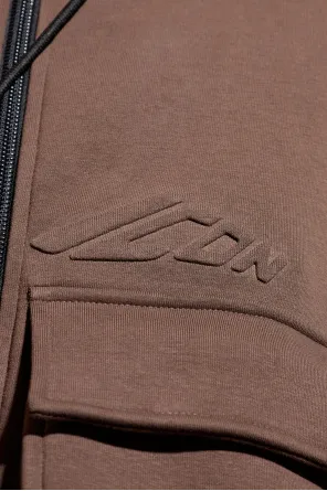 Logo Embossed Zipped Hoodie