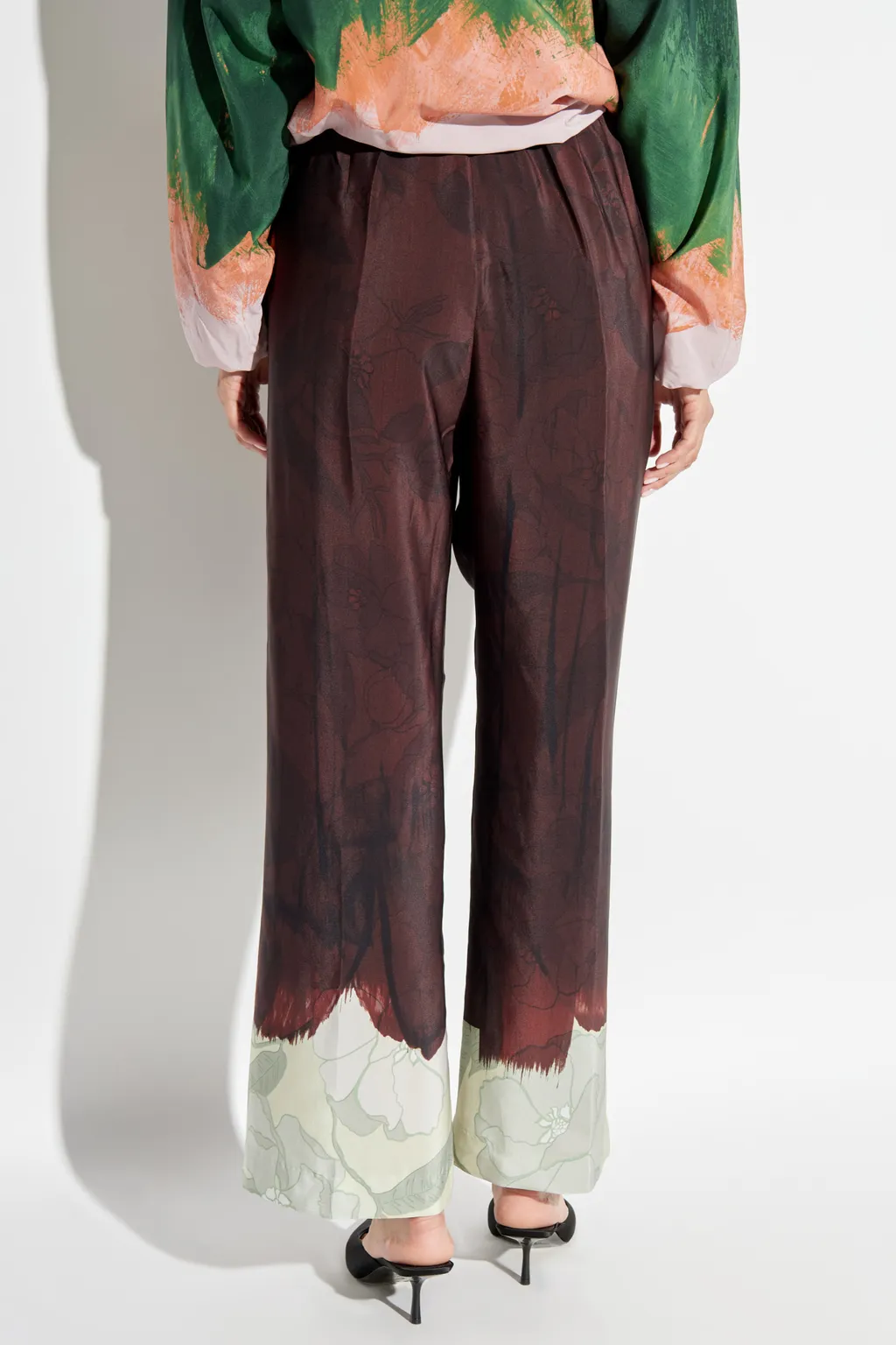 Abstract Printed Drawstring Trousers