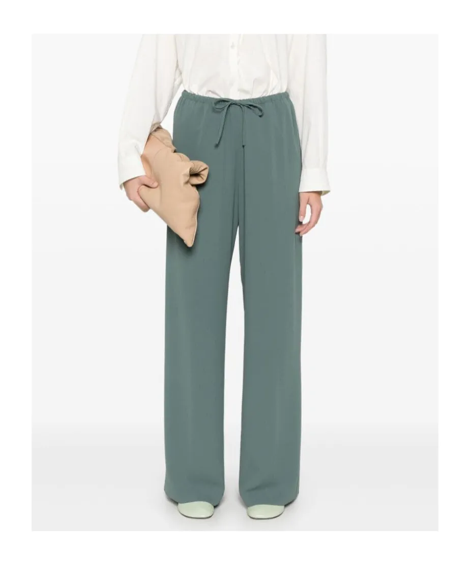 Drawstring Straight-Leg Trousers