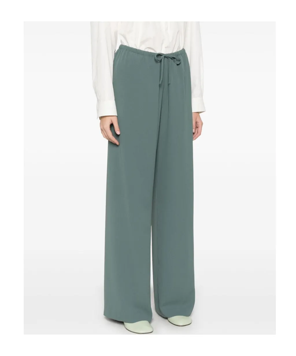 Drawstring Straight-Leg Trousers