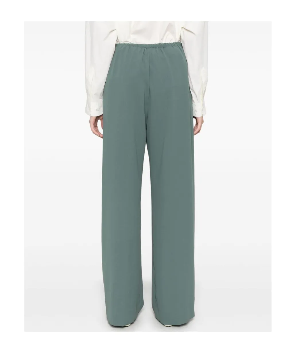 Drawstring Straight-Leg Trousers