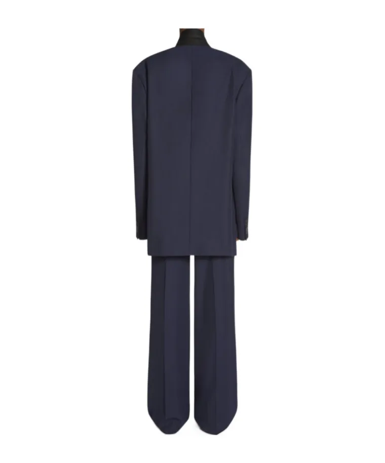 Pleated Straight-Leg Trousers