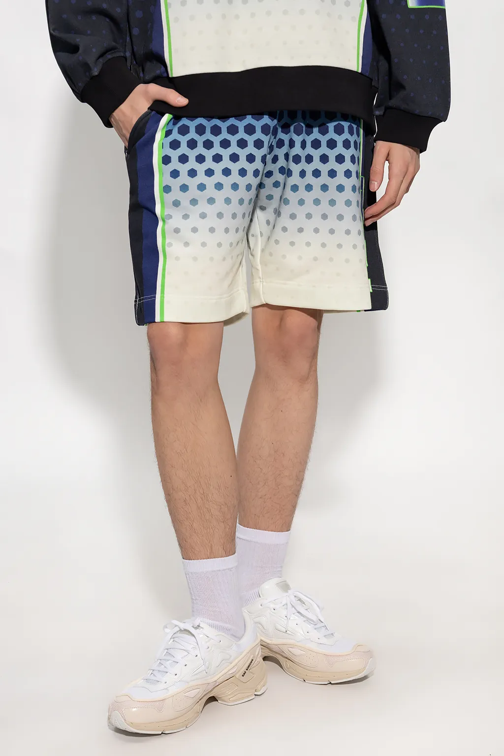Graphic Printed Drawstring Shorts