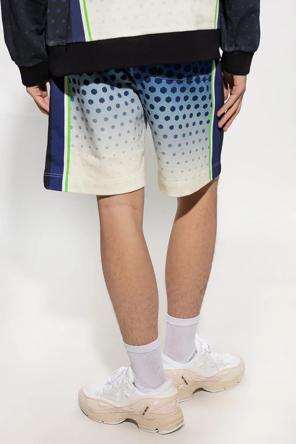 Graphic Printed Drawstring Shorts