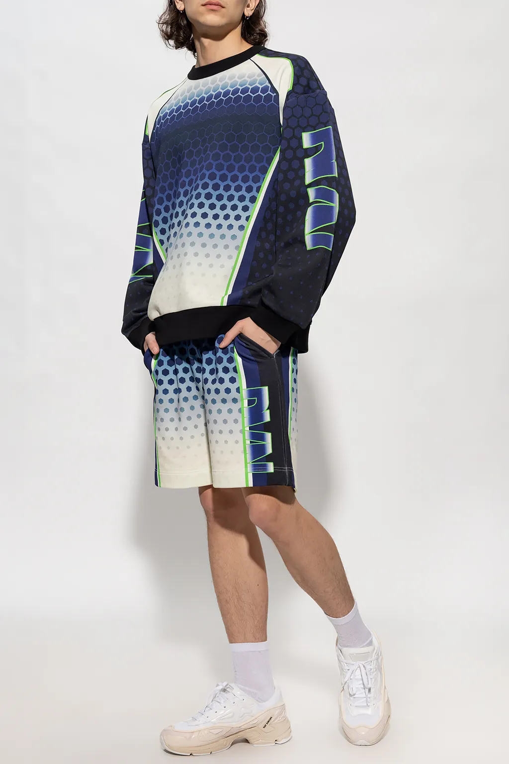 Graphic Printed Drawstring Shorts
