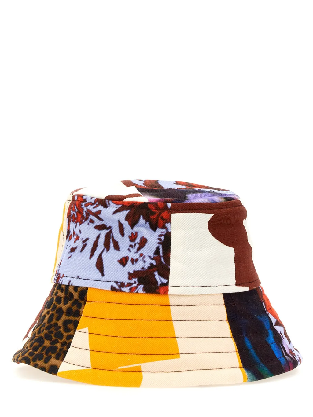Patchwork Dropped Brim Bucket Hat