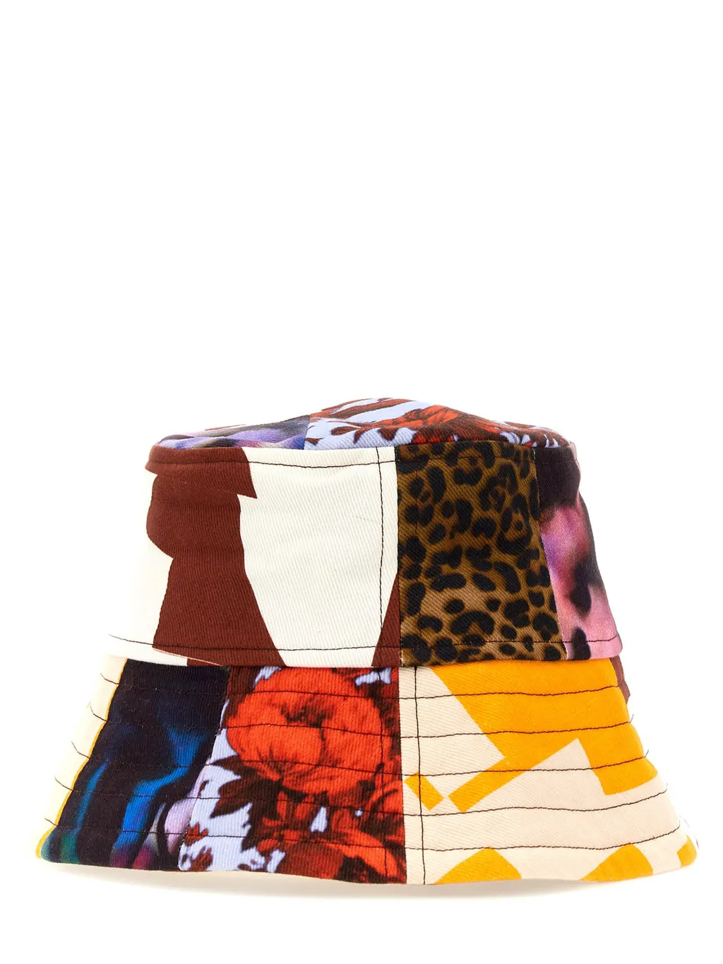 Patchwork Dropped Brim Bucket Hat