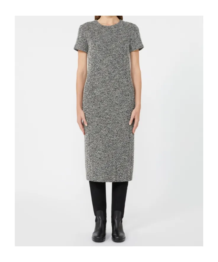 Bouclé Jersey Midi Dress