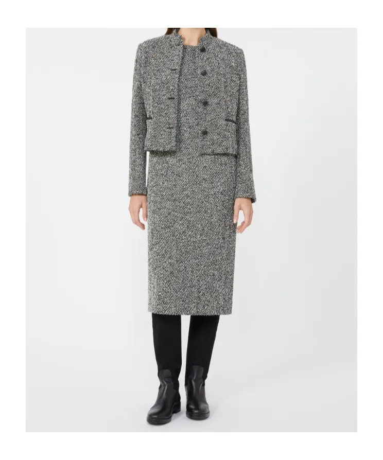 Bouclé Jersey Midi Dress