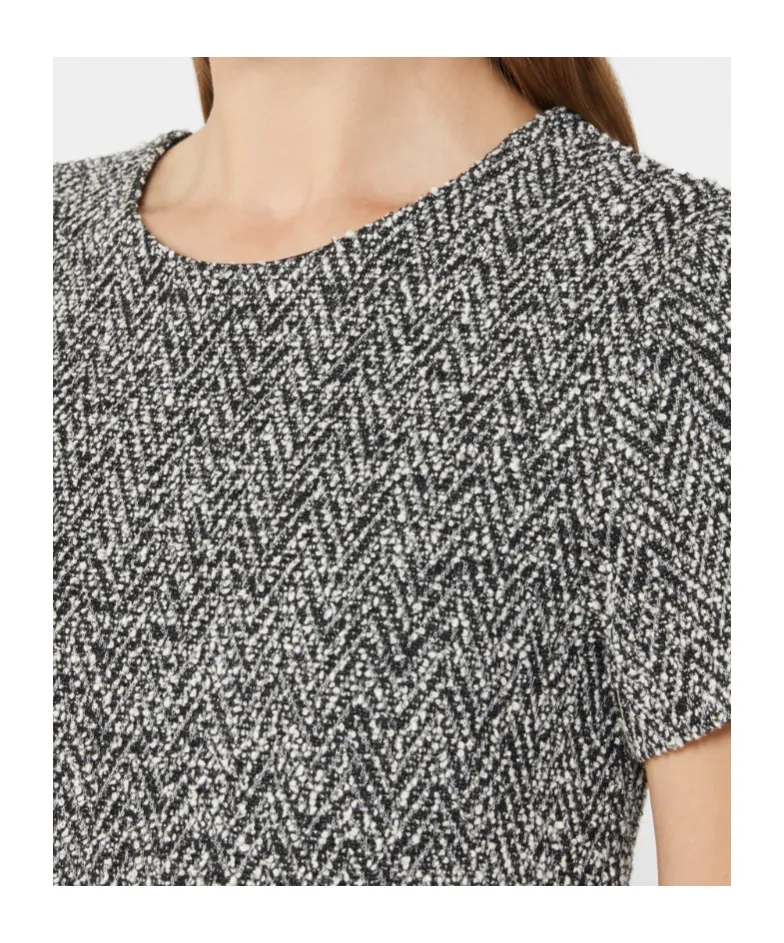 Bouclé Jersey Midi Dress