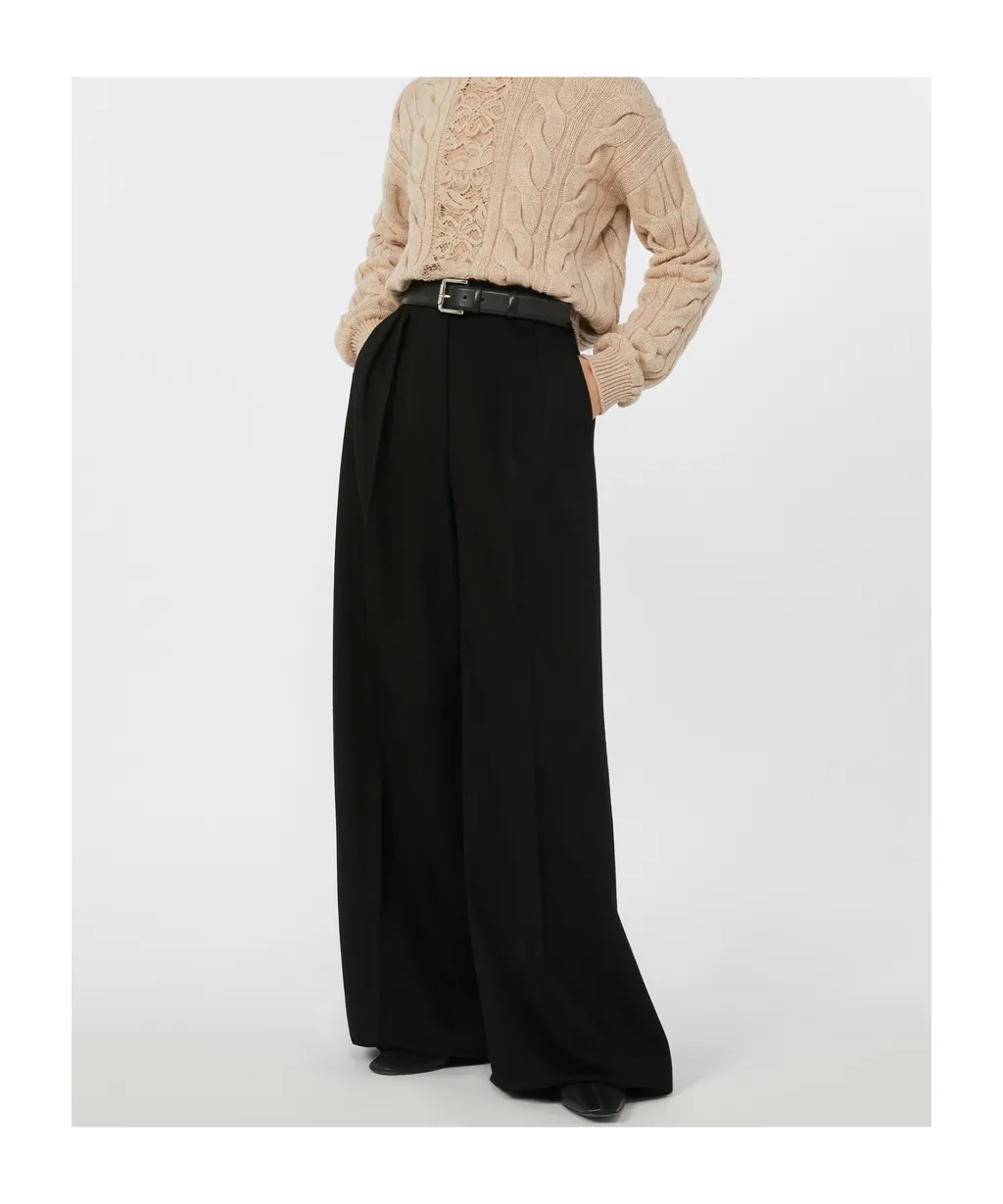 Flared Camel Trousers
