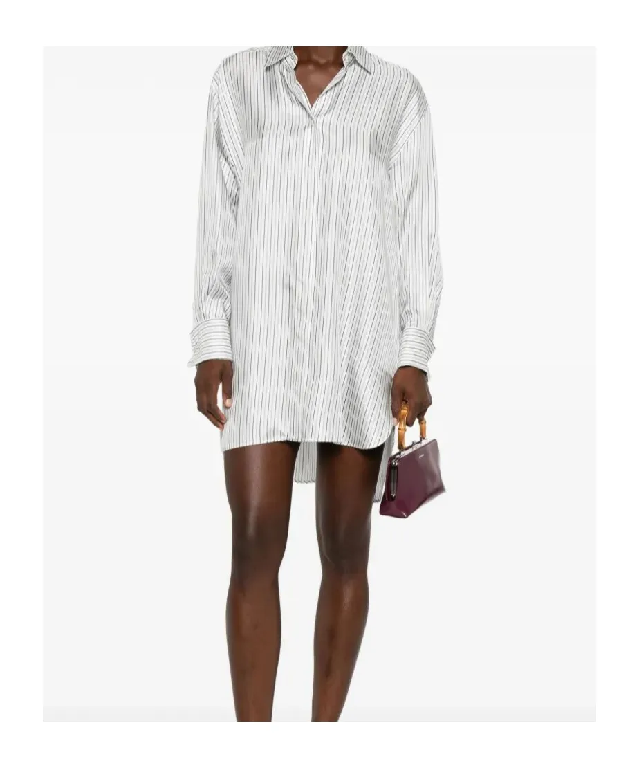 Short Printed Silk Shirt Dress