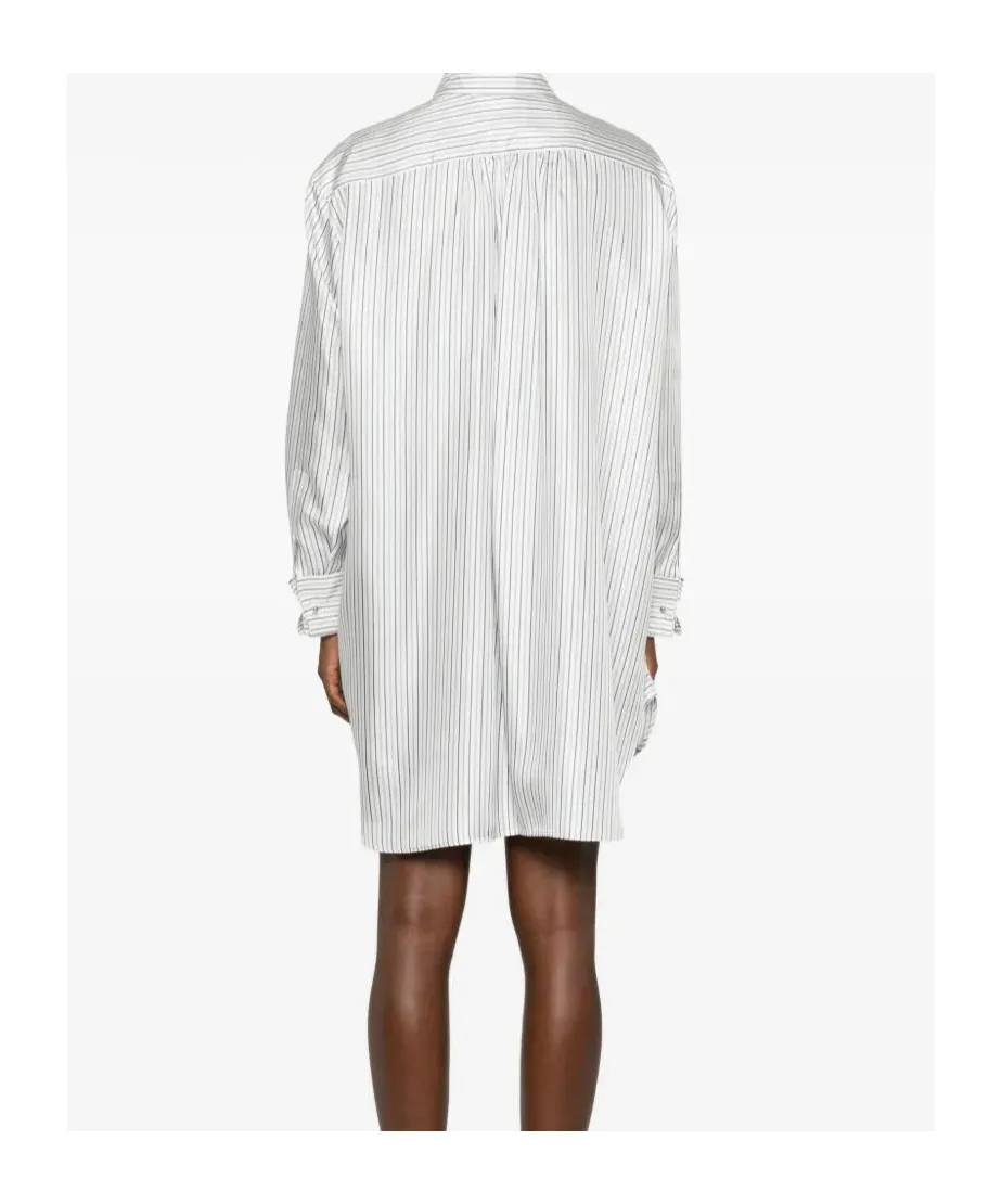 Short Printed Silk Shirt Dress