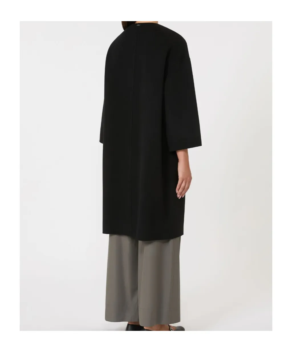 Helene Pure Wool Double-Faced Collarless Coat
