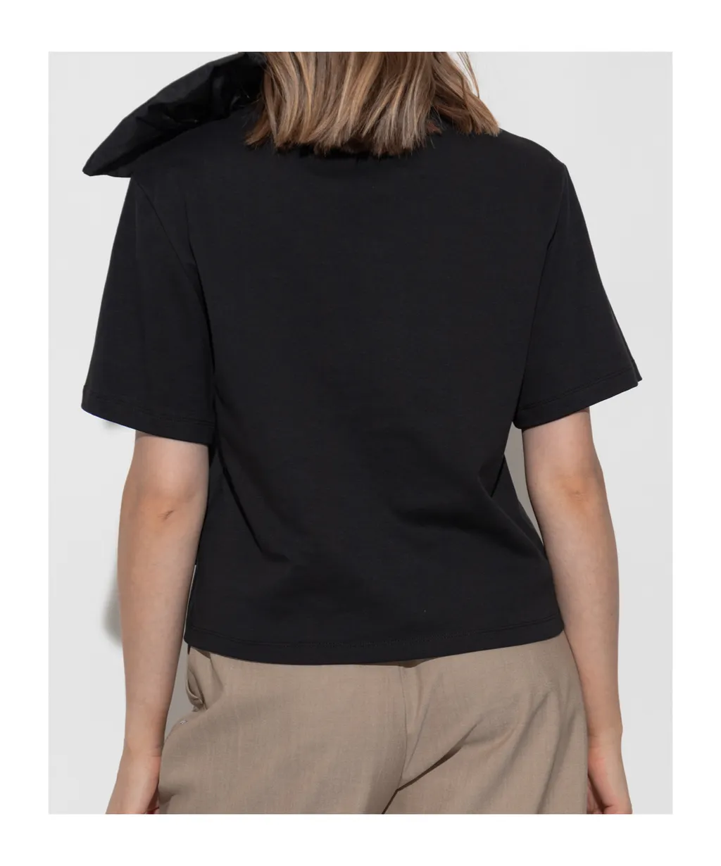 Jersey T-Shirt With Maxi Bow