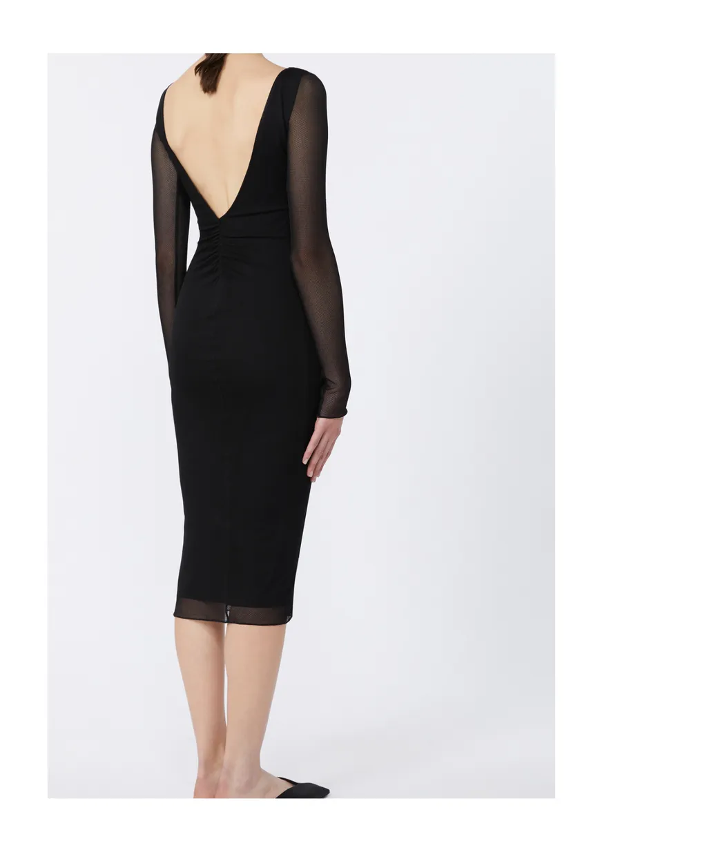 Midi Dress In Mesh Jersey