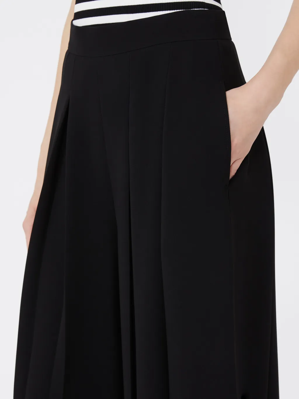 Plissé-Pleated Cady Trousers