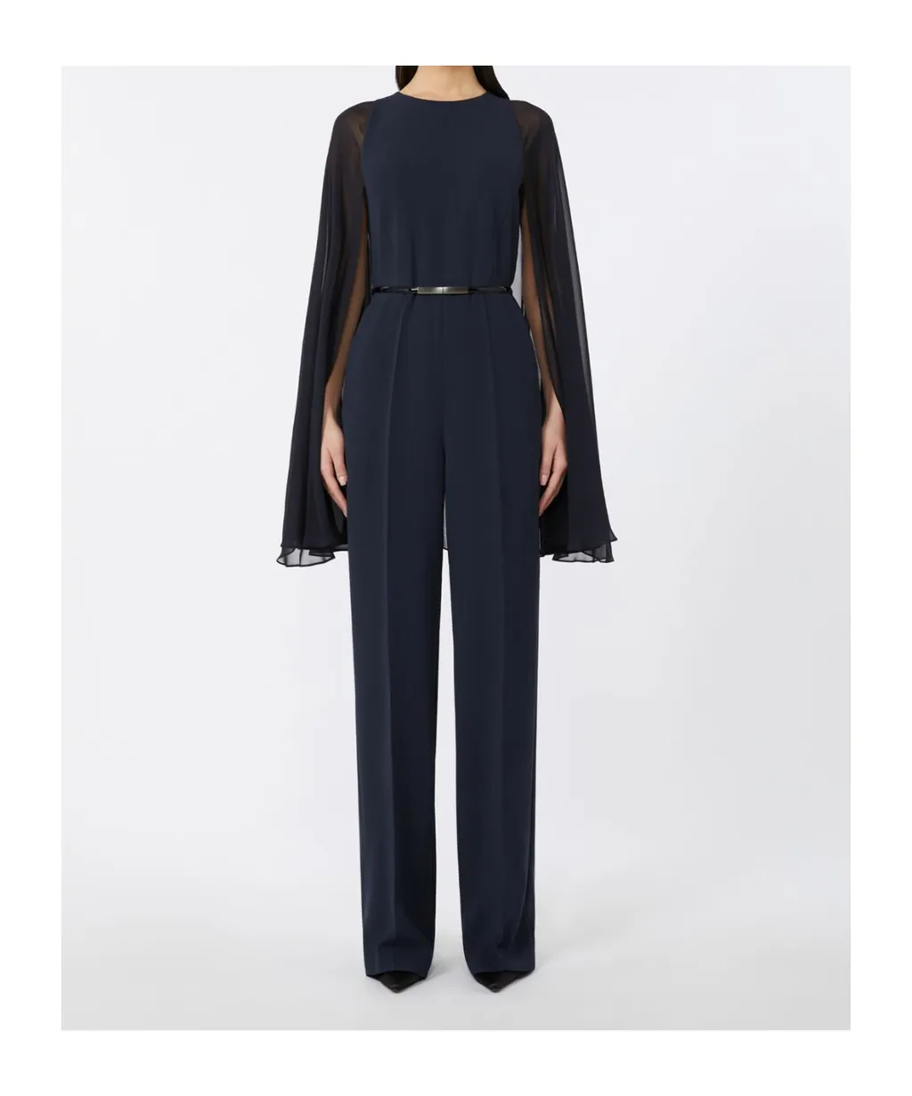 Vertice Crewneck Long-Sleeved Jumpsuit