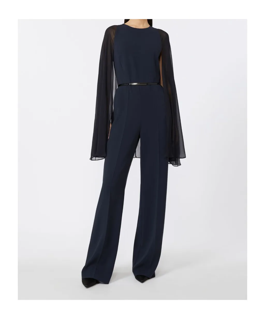 Vertice Crewneck Long-Sleeved Jumpsuit