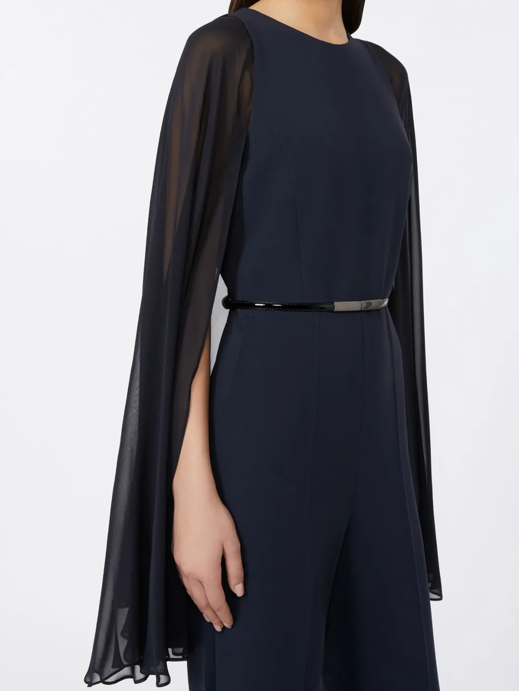 Vertice Crewneck Long-Sleeved Jumpsuit