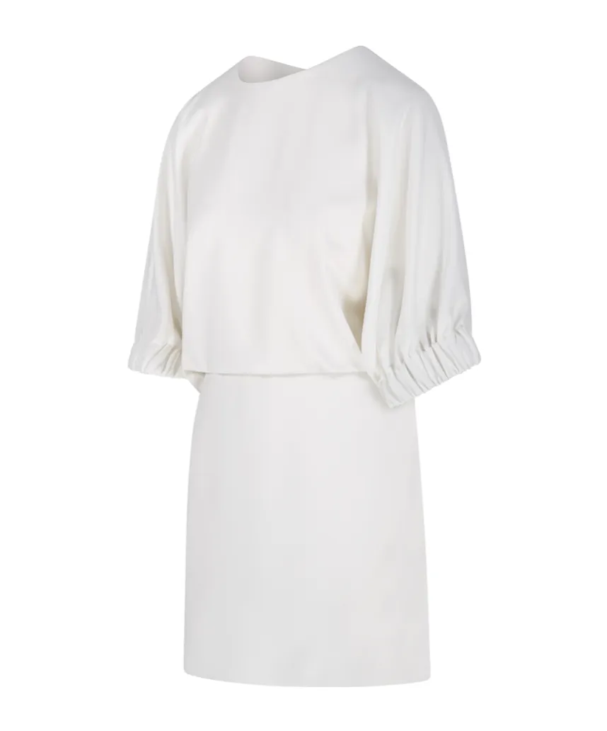 Pianoforte Rum Crewneck Bow Detailed Dress