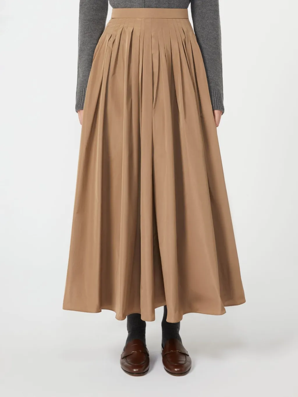 Pleated Midi Skirt