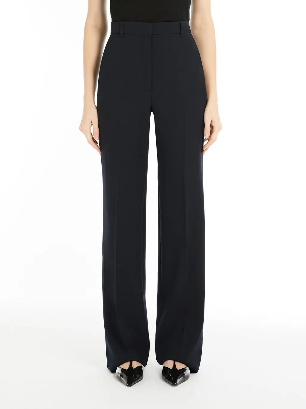 Pleat Detailed Straight Leg Trousers
