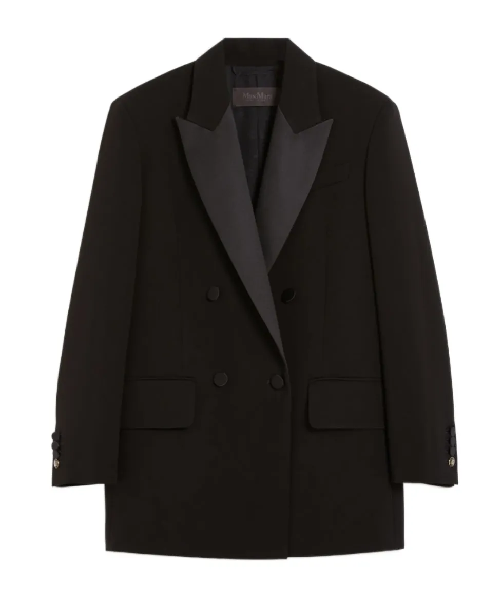 Double-Breasted Cady Blazer