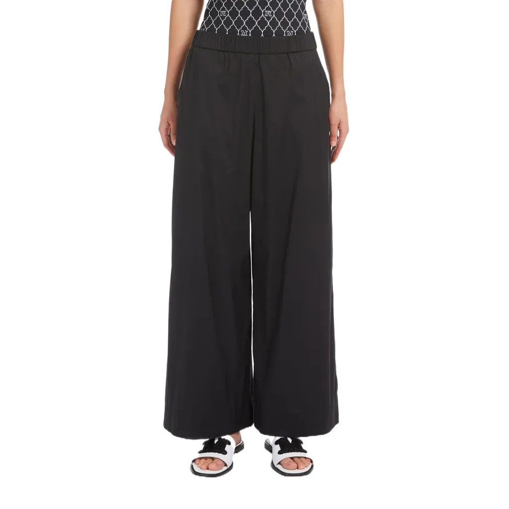 Elastic Waist Wide Leg Casual Pants