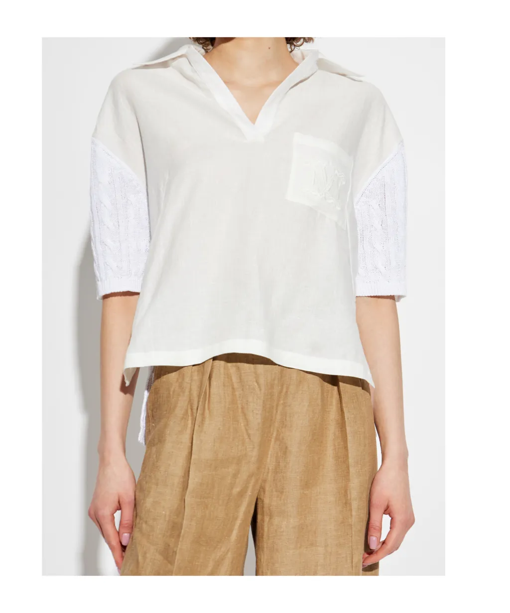 Pavidi Panelled Short-Sleeve Polo Shirt