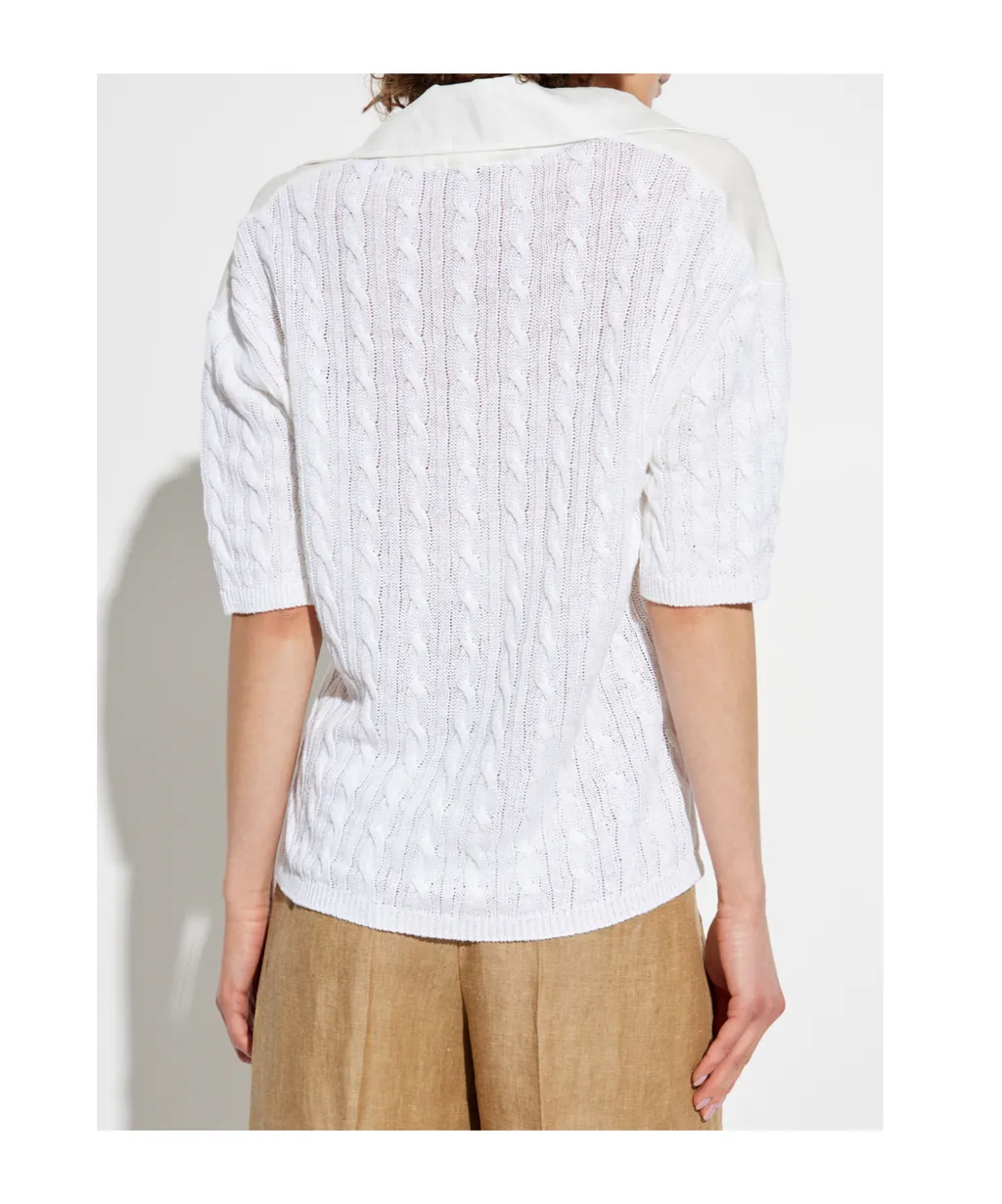 Pavidi Panelled Short-Sleeve Polo Shirt