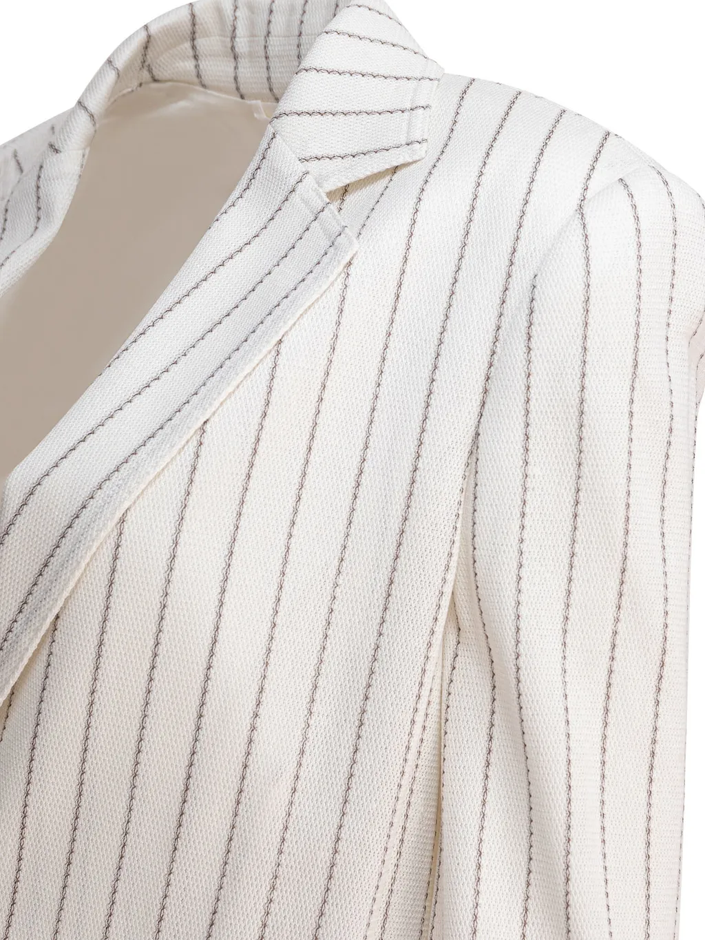 Striped Single-Buttoned Jacket