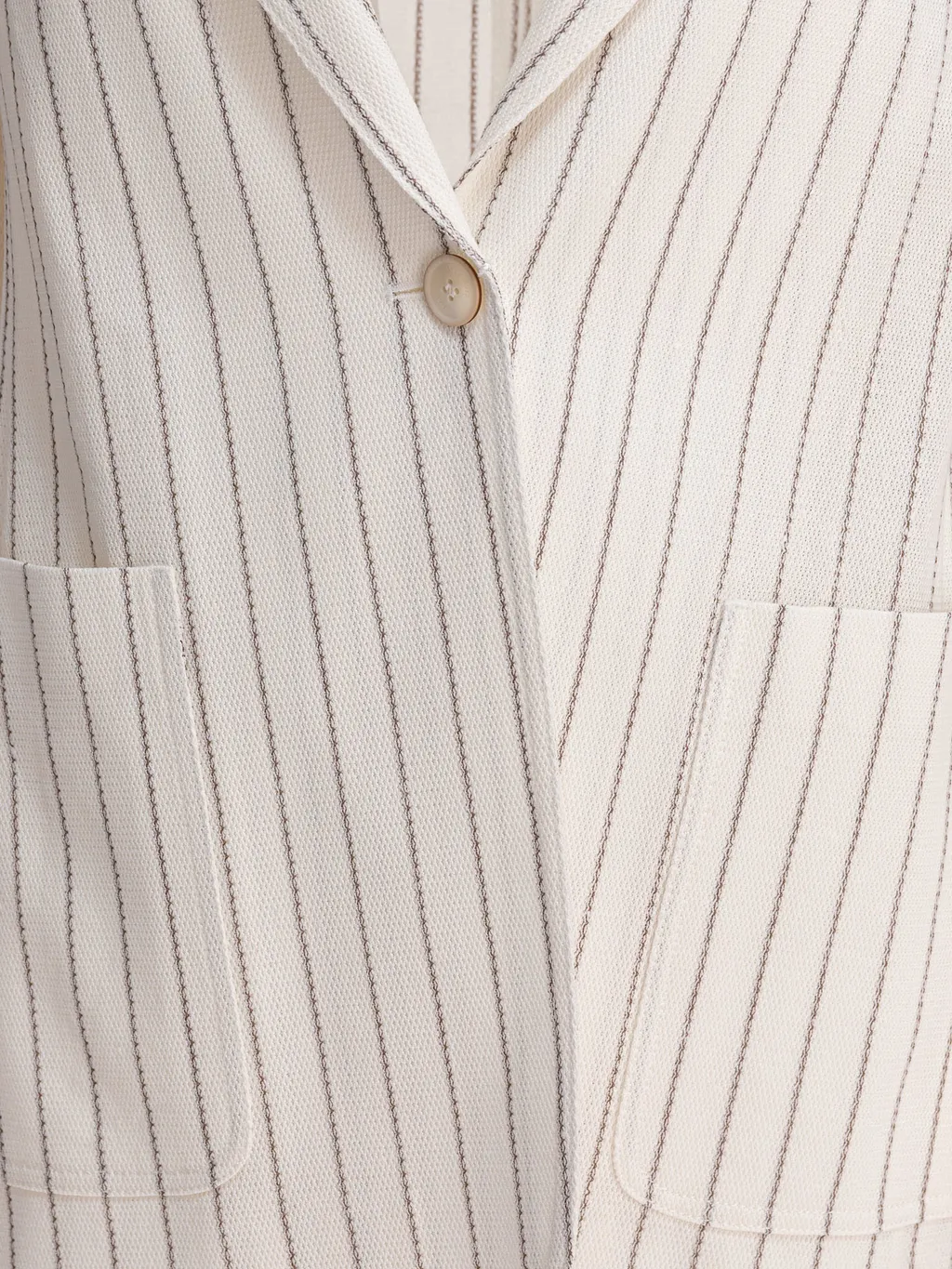 Striped Single-Buttoned Jacket