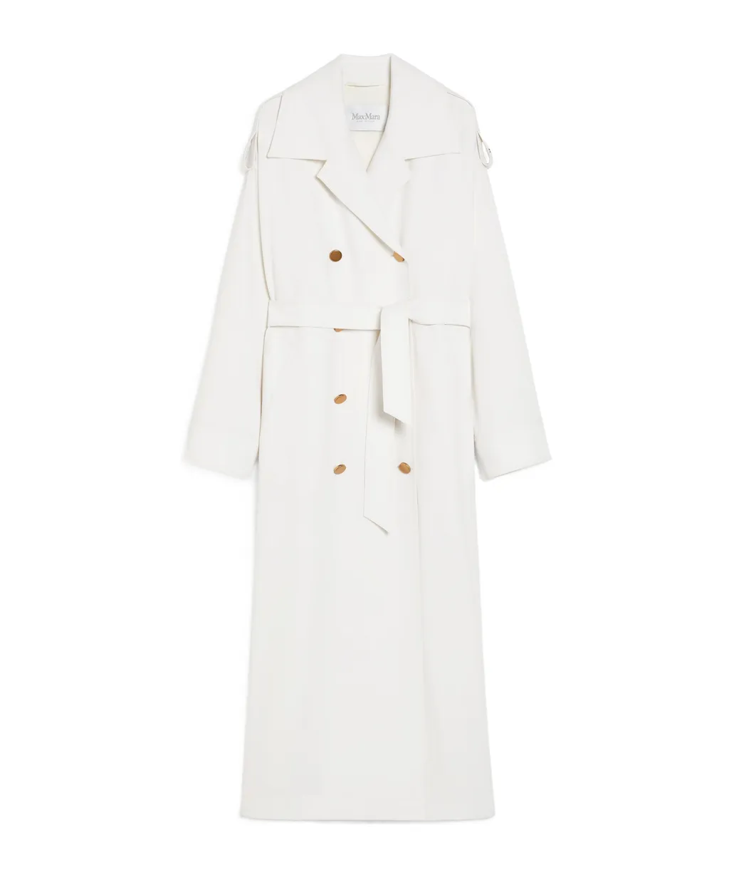 Double-Breasted Wool Trench Coat