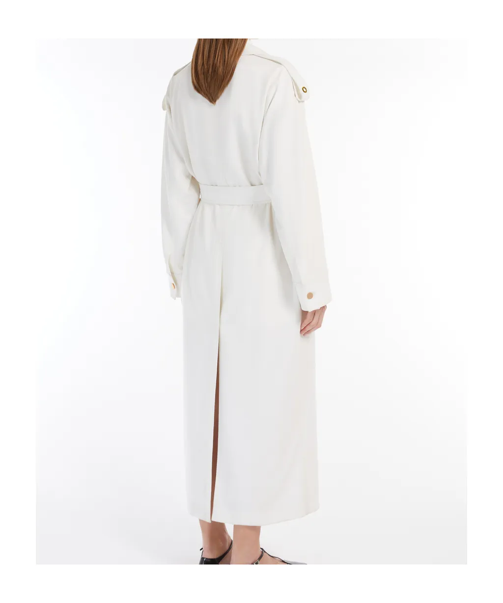 Double-Breasted Wool Trench Coat