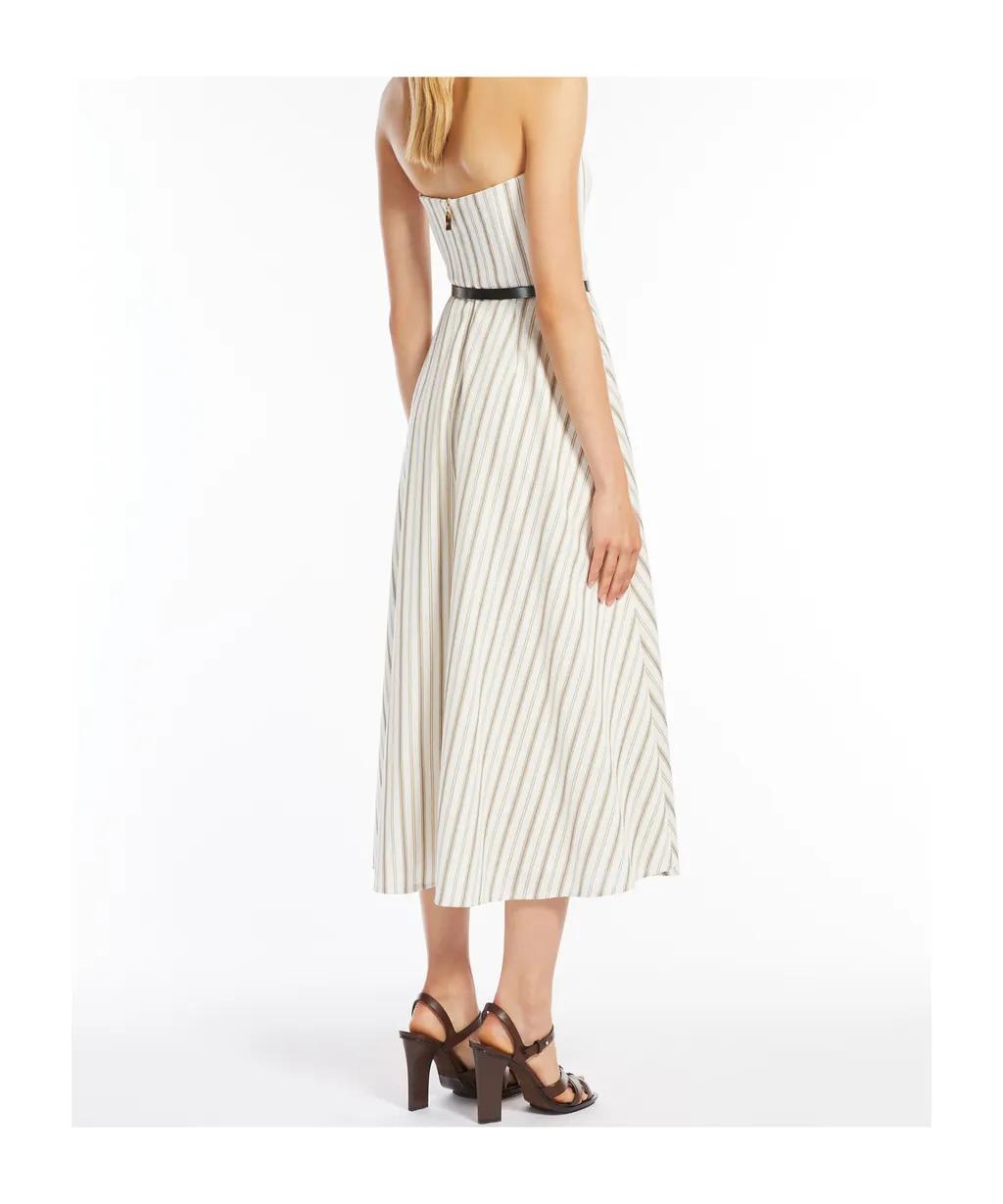 Fervida Striped Strapless Dress