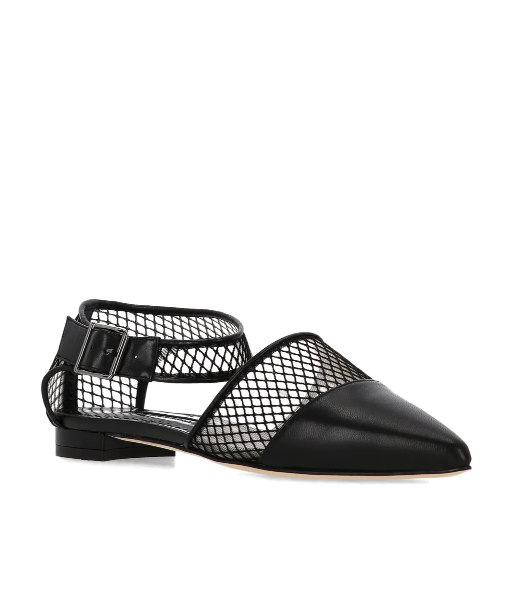 Mesh Panelled Ballerina Shoes