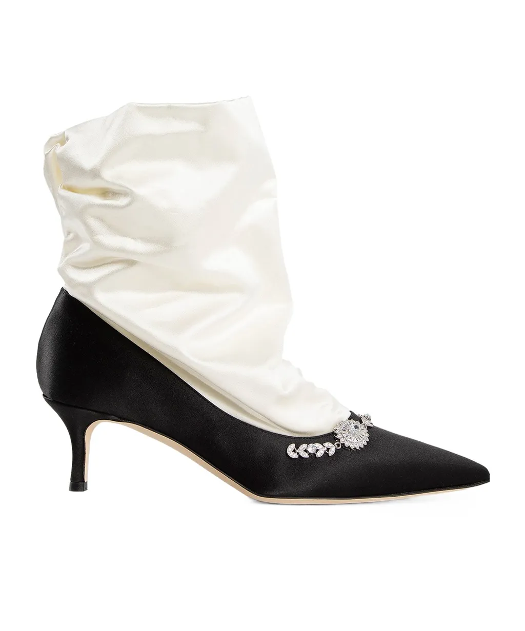Satin Decorative High Heels