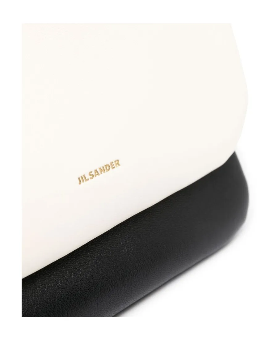 Foil-Print Two-Tone Shoulder Bag