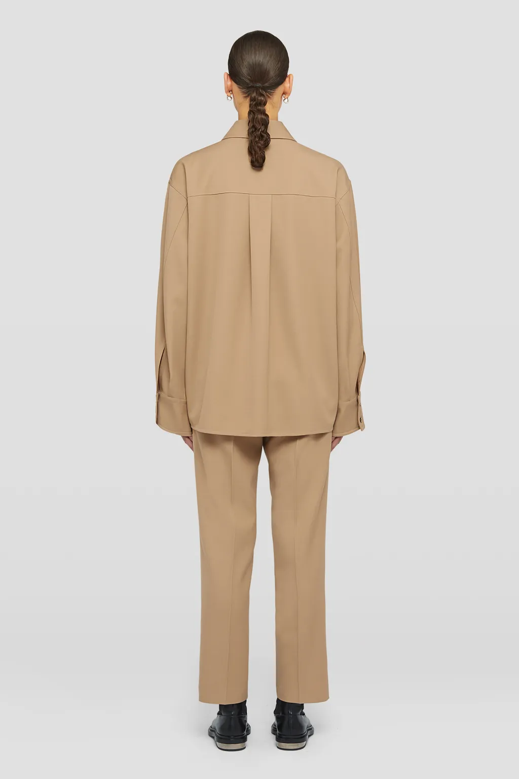 Tapered Cropped Tailored Trousers
