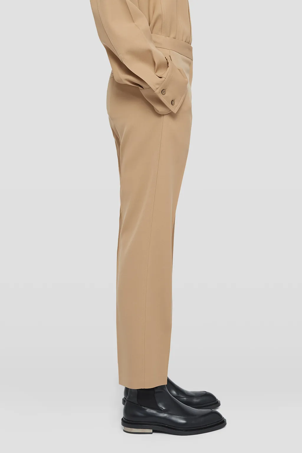 Tapered Cropped Tailored Trousers