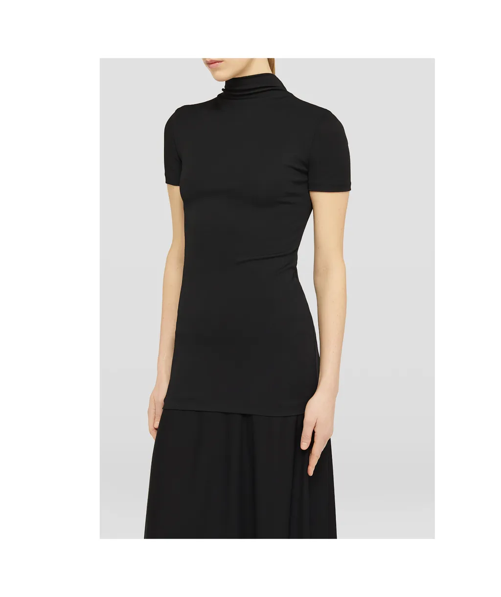 High-Neck Midi Dress